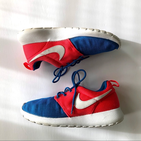 Nike Roshe One (Royal Blue/Red-orange) - Picture 2 of 4